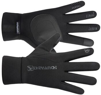 1 Paar Veiligheid Riding Winter Warm Touchscreen Antislip Winddicht Waterdicht Alle-Vinger Fietsen (Zwart, M) zwart 1