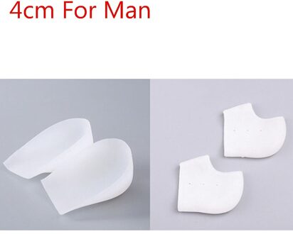 1 Paar Verborgen Universele Voetbed Enhancers Invisibles Hoogte Toename Inlegzolen Siliconen Voet Lift Pads Jurk In Sokken Tool 4cm For Man