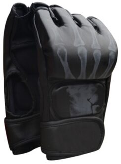 1 Paar Verdikte Sport Bokshandschoenen Mma Muay Thai Training Half Vinger Handschoenen Volwassenen Kick Boxing Training Handschoenen Multicolor