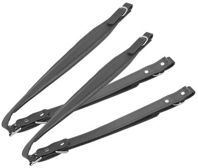 1 Paar Verstelbare Zacht Synthetisch Leer Accordeon Schouderbanden Riem 83-110Cm Verstelbare Lengte Voor Bass Accordeons Universele zwart