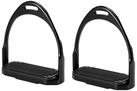 1 Paar Vervanging Deel Aluminium Pedaal Veiligheid Apparatuur Paard Stijgbeugel Outdoor Antislip Rider Bescherming Paardensport Breed Spoor zwart