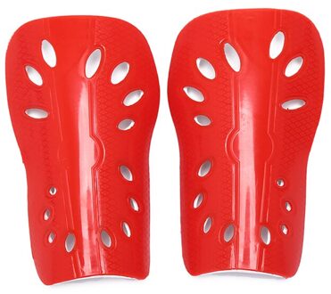 1 Paar Voetbal Scheenbeschermer Pads Voetbal Scheenbeschermers Cuish Plaat Soft Protector Voor Vrouwen Mannen Ademend Scheenbeschermer Voetbal Been Rood / M