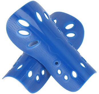 1 Paar Volwassenen Kid Voetbal Guards Been Protector Voetbal Scheenbeschermers Plastic Outdoor Sport Been Beschermende Kleding Ademend Scheenbeschermer Blauw / for kids