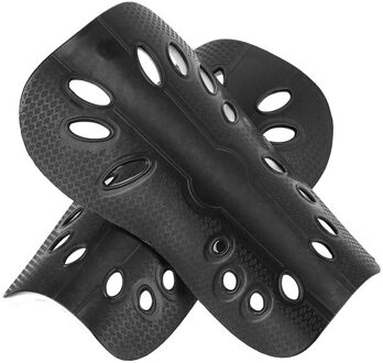 1 Paar Volwassenen Kid Voetbal Guards Been Protector Voetbal Scheenbeschermers Plastic Outdoor Sport Been Beschermende Kleding Ademend Scheenbeschermer zwart / for kids