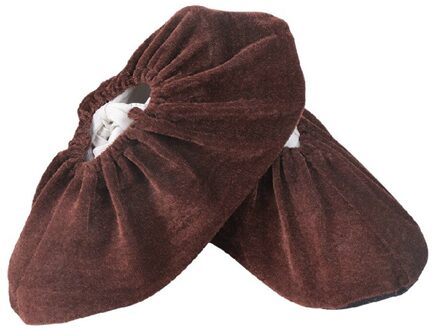 1 paar voor Kind/volwassen Stofdicht Schoen Covers Herbruikbare Indoor Sanitair Schoonmaken Anti-slip Overschoen Protector Schoenen boot Cover bruin volwassen