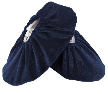 1 paar voor Kind/volwassen Stofdicht Schoen Covers Herbruikbare Indoor Sanitair Schoonmaken Anti-slip Overschoen Protector Schoenen boot Cover marine blauw volwassen