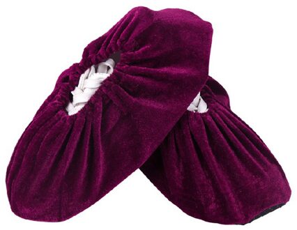 1 paar voor Kind/volwassen Stofdicht Schoen Covers Herbruikbare Indoor Sanitair Schoonmaken Anti-slip Overschoen Protector Schoenen boot Cover wijn rood volwassen
