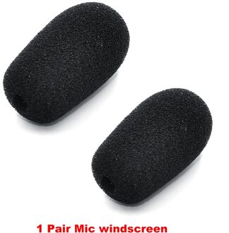 1 Paar Voor Vxi Blueparrott B450-XT B450XT Oorkussens Mic Foam Eiwit Lederen Ultra-Zachte Vervanging Oorbeschermers Kussenhoes 1paar- Mic windscreen