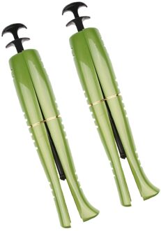 1 Paar Vrouwen High Top Laarzen Brancard Standhouder Schoen Boom Met Handvat groen