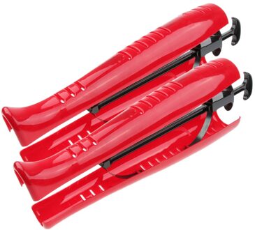 1 Paar Vrouwen High Top Laarzen Brancard Standhouder Schoen Boom Met Handvat rood