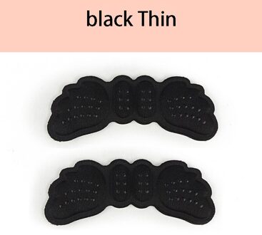 1 Paar Vrouwen Inlegzolen Hoge Hakken Schoen Pad Pijnbestrijding Hak Achillespees Enkel Bescherming Spons Inlegzolen Voetverzorging Zelf lijm zwart thin