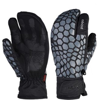 1 paar Vrouwen Mannen Winter Thermische Ski Handschoenen Drie Vinger Tele Vingers Luvas Waterdichte Skiën Snowboard Handschoenen Touch Screen grijs / M