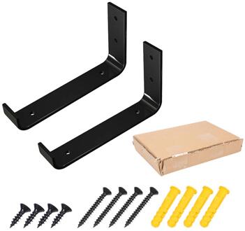 1 Paar Wandmontage Plank Beugel Zware Steiger Board Drijvende Beugel Industriële Ijzer Ondersteuning Tafel 25Cm