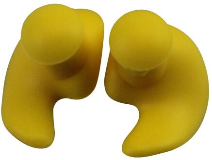 1 Paar Waterdichte Oordopjes Siliconen Comfortabele Draagbare Oordopjes Sport Zwemmen Accessoires Stofdicht Oor Milieu geel