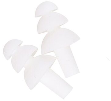 1 Paar Waterdichte Oordopjes Siliconen Neus Isolatie Oor Protector Voor Zwemmen Duiken (Wit)