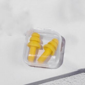 1 Paar Waterdichte Zwemmen Siliconen Zwemmen Oordopjes Voor Volwassen Zwemmers Kinderen Duiken Zachte Anti-geluid Ear Plug Studie Slapen YE