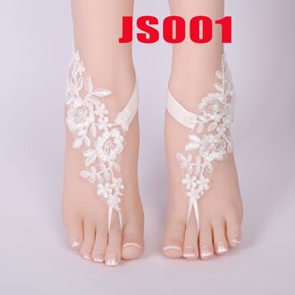 1 paar Wedding Bridal Enkelbanden Kant Decor Ketting Vrouwen Lady Beach Voet Sieraden Ketting Barefoot Sandalen Schoenen Accessoires JS001