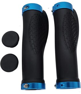 1 Paar Weg Fietsen Fiets Stuur Cover Grips Soft Rubber Anti-Slip Fiets Accessoires Handvat Grip Lock Bar n005 Blauw