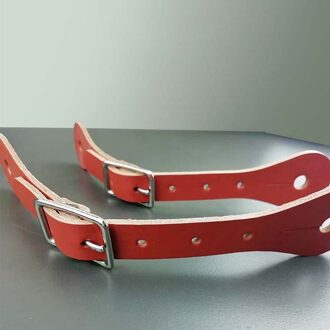 1 Paar Western Horse Spurs Low-Carbon Staal Paardrijden Apparatuur Paardensport Paard Racing Decoratieve Accessoires Strap ( bruin )