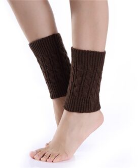 1 Paar Winter Dikke Warme Gebreide Beenwarmers Sokken Boot Cover Streep Voor Vrouwen Lace Stretch Boot Been Manchetten Boot sokken Coffe