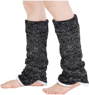 1 Paar Winter Warm Been Vrouwen Hoge Gebreide Effen Haak Beenwarmers Sokken Boot Manchetten Beenwarmers Sokken Scaldamuscoli