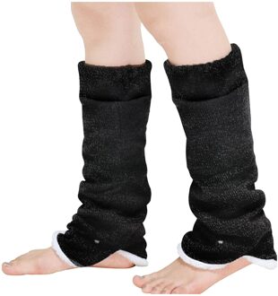 1 Paar Winter Warm Leg Warmer Vrouwen Knie Hoge Gebreide Effen Haak Beenwarmers Sokken Boot Manchetten Beenwarmers Sokken
