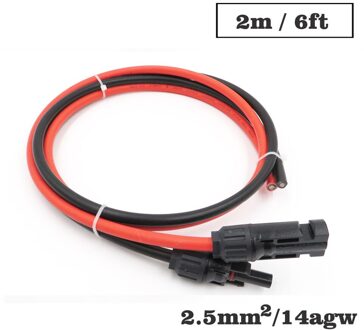 1 Paar X 2.5mm2 1 M 2 M 3 M 5 M 10 M 14AWG Pv Connector Extension Verbinding Tak zwarte Parallelle Serie Verleng Kabel 6ft