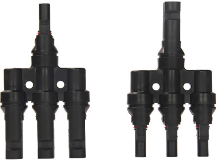 1 Paar x MC4 3 T Connector mannelijke en vrouwelijke, MC4 3 Tak Zonnestelsel Connector