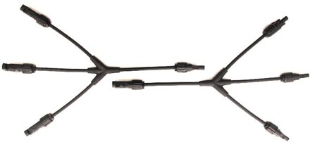 1 Paar x MC4 Connector Y type 3 in 1 mannelijke en vrouwelijke solar kabel