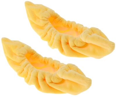 1 Paar Zachte Badstof Blade Covers Voor Schaatsen, Hockey - One Size Fits All geel