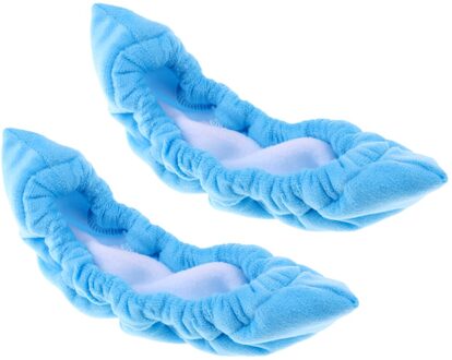 1 Paar Zachte Badstof Blade Covers Voor Schaatsen, Hockey - One Size Fits All licht blauw