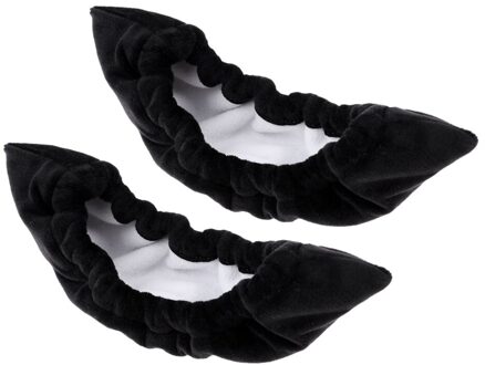 1 Paar Zachte Badstof Blade Covers Voor Schaatsen, Hockey - One Size Fits All zwart