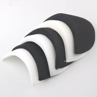 1 Paar Zachte Gewatteerde Spons Schoudervullingen Wit Zwart Unisex Anti-Slip Voor Blazer T-shirt Windjack Kleding Kledingstuk Accessoires wit / 18mm Thickness