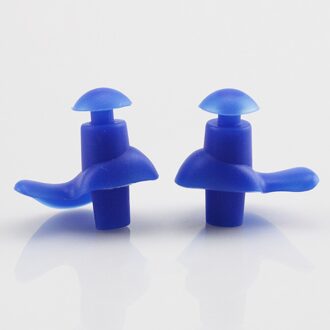 1 Paar Zachte Oordopjes Zwemmen Siliconen Waterdicht Stofdicht Oordopjes Sport Stekkers Duiken Watersport Zwemmen Accessoires blauw oor Plugs