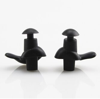 1 Paar Zachte Oordopjes Zwemmen Siliconen Waterdicht Stofdicht Oordopjes Sport Stekkers Duiken Watersport Zwemmen Accessoires zwart oor Plugs