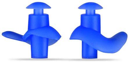 1 Paar Zachte Siliconen Oordopjes Milieu Waterdicht Stofdicht Sport Zwemmen Oordopjes Water Duiken Accessoires blauw