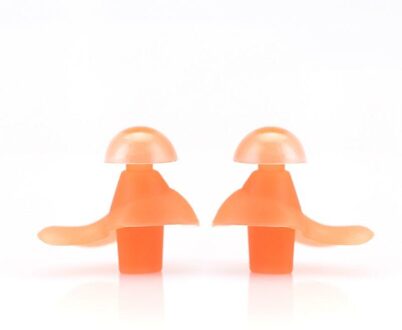 1 Paar Zachte Siliconen Oordopjes Milieu Waterdicht Stofdicht Sport Zwemmen Oordopjes Water Duiken Accessoires oranje