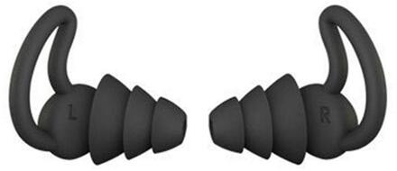 1 Paar Zachte Siliconen Oordopjes Ruisonderdrukking Oordopjes Studie Oor Horen Anti-geluid Waterdichte Slaap Bescherming Veiligheid Voor tra U4N4 zwart