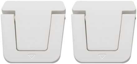 1 Paar Zelfklevende Abs Ergonomische Onzichtbare Cooling Holder Draagbare Opvouwbare Mini Home Laptop Stand Kantoor Non Slip wit