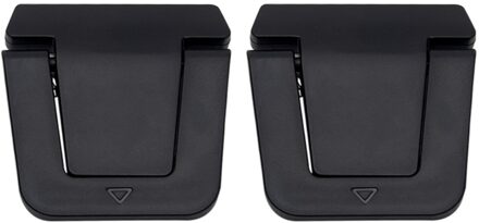 1 Paar Zelfklevende Abs Ergonomische Onzichtbare Cooling Holder Draagbare Opvouwbare Mini Home Laptop Stand Kantoor Non Slip zwart