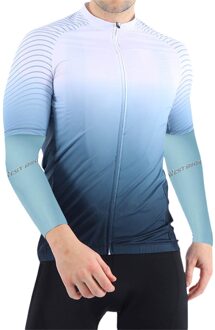 1 Paar Zomer Cooling Arm Sleeves Sport Mouwen Zon Uv Bescherming Hand Cover Cooling Warmer Running Vissen Fietsen Arm Mouwen blauw