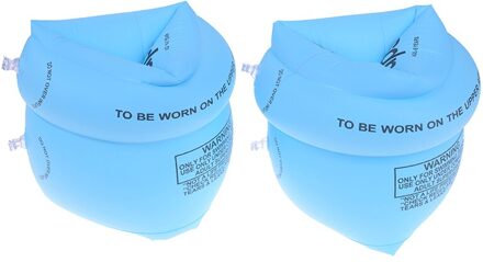 1 paar Zwemmen Opblaasbare Arm Band Cirkel Arm Float Cirkels Zwemmen Ring PVC Dual Airbags Veiligheid Armband Opblaasbare Speelgoed Blauw