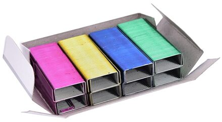 1 Pack 12mm Creatieve Kleurrijke Rvs Nietjes Office Bindtoebehoren