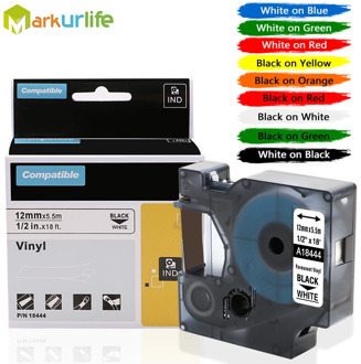 1 Pack 18443 18431 18434 18444 Compatible DYMO Rhino IND Vinyl Label 18432 1805430 1805431 for Dymo Rhino 4200 5000 5200