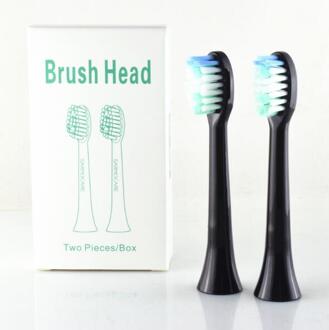 1 pack/2 pc Tandenborstels Hoofd voor Sarmocare S100/200 Ultra sonic sonic Elektrische Tandenborstel fit Digoo DG-YS11 tandenborstels Hoofd zwart brush hoofd