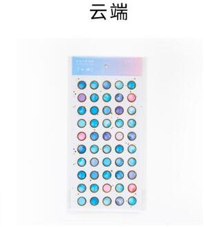 1 Pack (2 Vellen) Gouden Glitter Mini Ronde Starry Planeten Papier Decoratieve Stickers Hand Accouunt Decoratie F