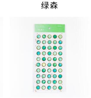 1 Pack (2 Vellen) Gouden Glitter Mini Ronde Starry Planeten Papier Decoratieve Stickers Hand Accouunt Decoratie