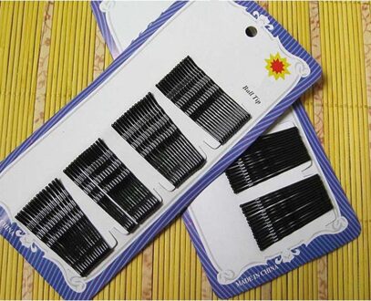 1 Pack 60Pcs Populariteit Eenvoudige Haarspelden Zwarte Lichtmetalen Haar Clip Bobby Pin Haar Accessoires Hoofddeksels Bal Tip Bob Pins