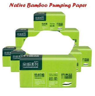 1 Pack Huishoudelijke Toiletpapier 4 Lagen Inheemse Bamboe Pulp Natuurlijke Pompen Papier Servet Papier Handdoeken Home Badkamer Betaalbare