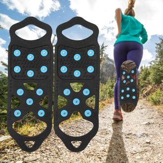 1 Pair 11 Studs Anti-Skid Ice Gripper Spike Winter Climbing Anti-Slip Snow Spikes Grips Cleats Over Shoes Covers Crampon New